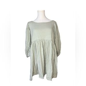 Free People Sage Green Baby Doll Tunic Dress